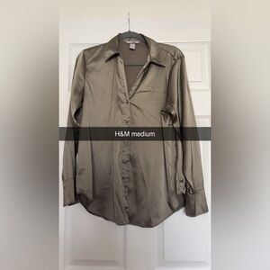 H&M light olive Dress Shirt